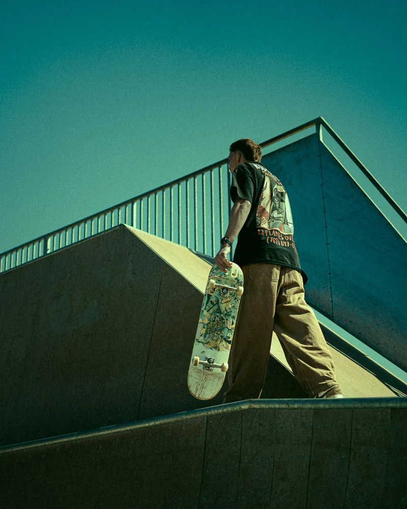 Séance skate en extérieur